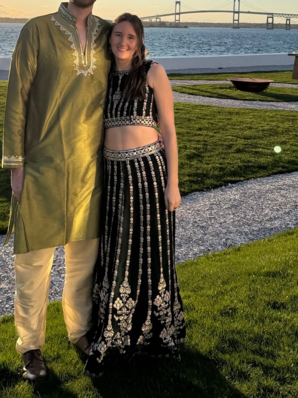 Green Two-Piece Lehenga Set